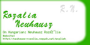 rozalia neuhausz business card
